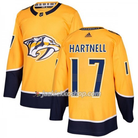 Miehille NHL Nashville Predators Pelipaita Scott Hartnell 17 Adidas 2017-2018 Kulta Authentic